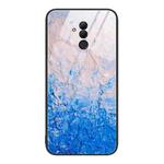 For Huawei Maimang 7 Marble Pattern Glass Protective Phone Case(Ocean Waves)