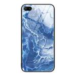 For Honor 10 Marble Pattern Glass Protective Phone Case(Blue Ocean)