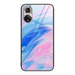 For Honor 50 Marble Pattern Glass Protective Phone Case(Pink)