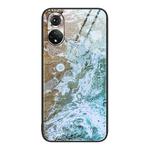 For Honor 50 Marble Pattern Glass Protective Phone Case(Beach)