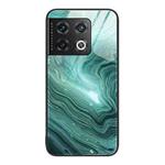 For OnePlus 10 Pro Marble Pattern Glass Protective Phone Case(Water Waves)