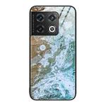 For OnePlus 10 Pro Marble Pattern Glass Protective Phone Case(Beach)