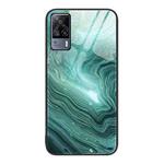 For vivo S9e Marble Pattern Glass Protective Phone Case(Water Waves)