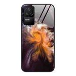 For Xiaomi Redmi K40s Marble Pattern Glass Protective Phone Case(Typhoon)