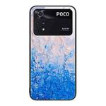 For Xiaomi Poco M4 Pro Marble Pattern Glass Protective Phone Case(Ocean Waves)