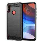 For Lenovo K13 Brushed Texture Carbon Fiber TPU Phone Case(Black)