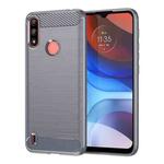 For Lenovo K13 Brushed Texture Carbon Fiber TPU Phone Case(Grey)