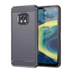 For Nokia XR20 Brushed Texture Carbon Fiber TPU Phone Case(Grey)