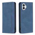 For Nothing Phone 1 Magnetic RFID Blocking Anti-Theft Leather Phone Case(Blue)