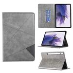 For Samsung Galaxy Tab S8 / Tab S7+ / Tab S7 FE Prismatic Leather Tablet Case(Grey)