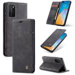 For Huawei P40 CaseMe-013 Multifunctional Horizontal Flip Leather Case with Card Slot & Holder & Wallet(Black)