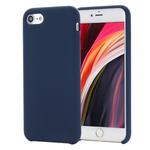 For iPhone SE 2022 / SE 2020 Shockproof Full Coverage Silicone Soft Protective Case(Dark Blue)