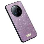 For Huawei Mate 50 SULADA Shockproof TPU + Handmade Leather Phone Case(Purple)