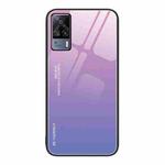 For vivo S9e Gradient Color Glass Case(Pink Purple)