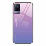 For vivo S9 Gradient Color Glass Case(Pink Purple)