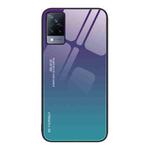 For vivo S9 Gradient Color Glass Case(Aurora Blue)