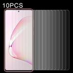 For Galaxy Note 10 Lite 10 PCS 0.26mm 9H 2.5D Explosion-proof Non-full Screen Tempered Glass Film
