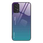 For Samsung Galaxy A53 5G Gradient Color Glass Case(Aurora Blue)