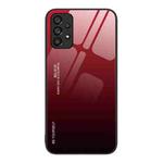 For Samsung Galaxy A53 5G Gradient Color Glass Case(Red Black)
