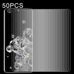 For Galaxy S20 Ultra 50pcs 0.26mm 9H 2.5D Explosion-proof Non-full Screen Tempered Glass Film
