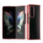 For Samsung Galaxy Z Fold4 Acrylic + TPU Transparent Protective Phone Case(Red)