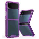 For Samsung Galaxy Z Flip3 5G Acrylic + TPU Transparent Protective Phone Case(Purple)