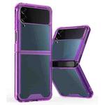 For Samsung Galaxy Z Flip4 Acrylic + TPU Transparent Protective Phone Case(Purple)