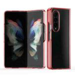 For Samsung Galaxy Z Fold3 5G Acrylic + TPU Transparent Protective Phone Case(Red)