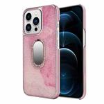For iPhone 12 Pro Max Diamond Ring Holder Phone Case(Pink)