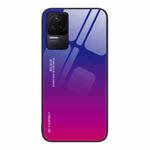 For Xiaomi Redmi K50 Pro Gradient Color Glass Case(Purple Red)