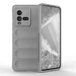 For vivo iQOO 10 5G Magic Shield TPU + Flannel Phone Case(Grey)
