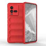 For vivo iQOO 10 5G Magic Shield TPU + Flannel Phone Case(Red)