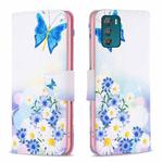 For Motorola Moto G42 4G Colored Drawing Pattern Leather Phone Case(Butterfly Love)