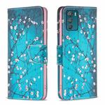 For Motorola Moto G42 4G Colored Drawing Pattern Leather Phone Case(Plum Blossom)