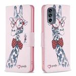 For Motorola Moto G62 Colored Drawing Pattern Leather Phone Case(Deer)