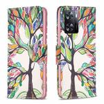 For OPPO A57 4G Colored Drawing Pattern Leather Phone Case(Tree Life)