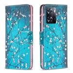 For OPPO A57 4G Colored Drawing Pattern Leather Phone Case(Plum Blossom)