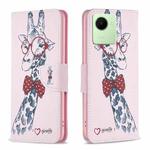 For Realme C30 Colored Drawing Pattern Leather Phone Case(Deer)