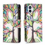 For Nothing Phone 1 Colored Drawing Pattern Zipper Leather Phone Case(Big Tree)