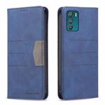 For Motorola Moto G42 4G Magnetic Splicing Leather Phone Case(Blue)