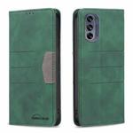 For Motorola Moto G62 Magnetic Splicing Leather Phone Case(Green)