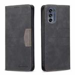 For Motorola Moto G62 Magnetic Splicing Leather Phone Case(Black)