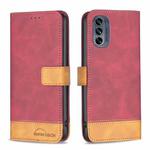 For Motorola Moto G62 BF11 Color Matching Skin Feel Leather Phone Case(Red)