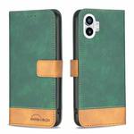 For Nothing Phone 1 BF11 Color Matching Skin Feel Leather Phone Case(Green)