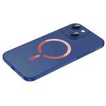 For iPhone 14 Plus Cool Series Magsafe Magnetic Frosted PC Phone Case (Navy Blue)