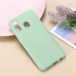 For Galaxy M30 Solid Color Liquid Silicone Dropproof Full Coverage Protective Case(Green)