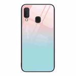 For Samsung Galaxy A20e Colorful Painted Glass Phone Case(Blue Sky)