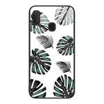 For Samsung Galaxy A20e Colorful Painted Glass Phone Case(Banana Leaf)