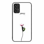 For Samsung Galaxy A53 Colorful Painted Glass Phone Case(A Flower)