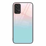 For Samsung Galaxy A53 Colorful Painted Glass Phone Case(Blue Sky)